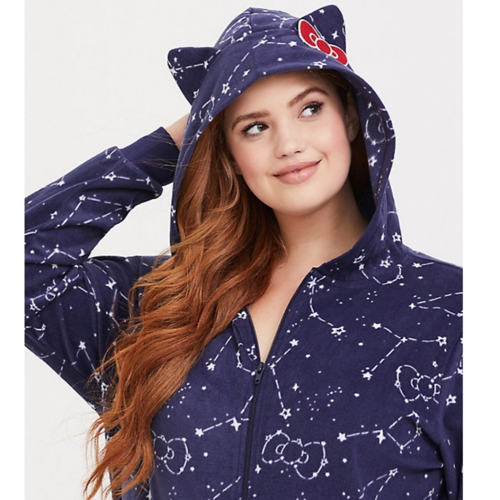 Torrid Hello Kitty Constellation Sleep Onesie 5 6
